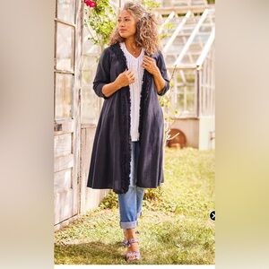 April Cornell  Midnight Blue Duster- with pockets
